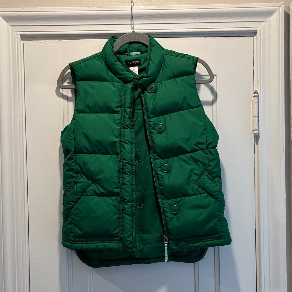 J. Crew Emerald Quilted Vest